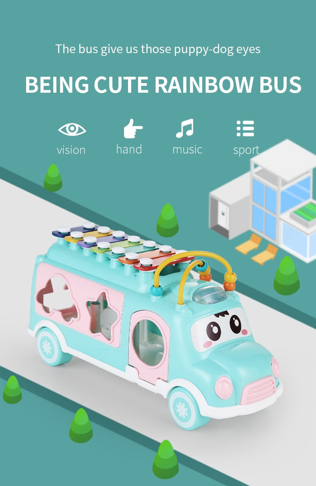 Sorting, Nesting Stacking Bus Toy Birth Baby