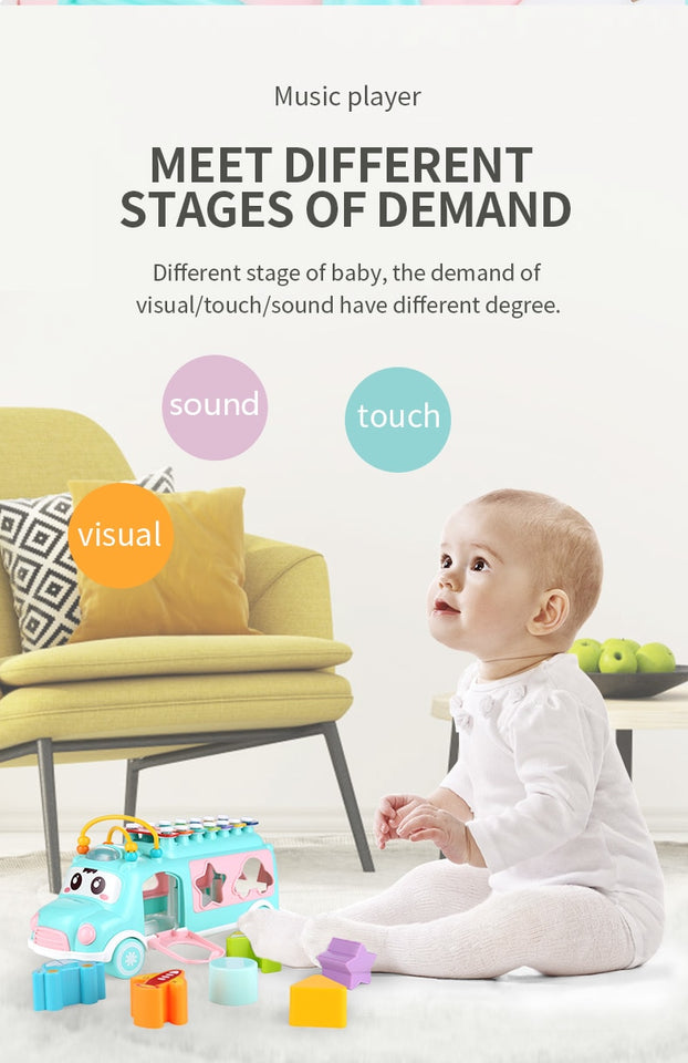 Sorting, Nesting Stacking Bus Toy Birth Baby