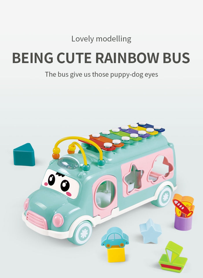 Sorting, Nesting Stacking Bus Toy Birth Baby