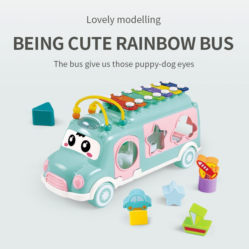 Sorting, Nesting Stacking Bus Toy Birth Baby